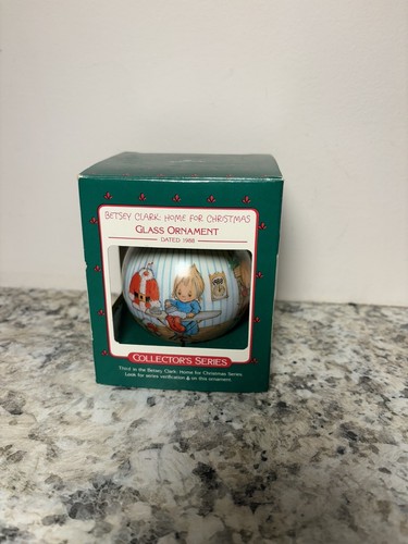 Hallmark Keepsake Glass Ornament Vintage 1988 Betsey Clark Home For Christmas - Picture 1 of 5