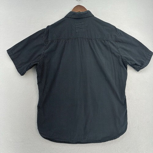 Camisa PD&C Negra Polkadot Abotonada Manga Corta Para Hombres XL Preppy Bolsillo Preparación - Imagen 2 de 7