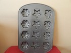 WILTON Christmas Holiday Cookie Muffin Mold Pan Gingerbread Man Star Snowflakes