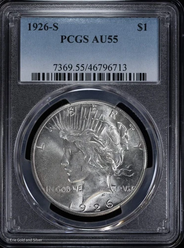 1926-S $1 Peace Silver Dollar PCGS AU 55