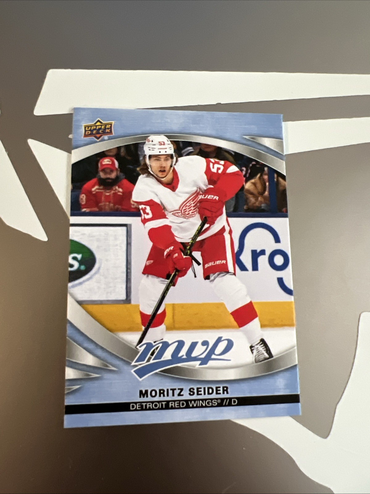 2023 Upper Deck MVP #77 Moritz Seider Detroit Red Wings NHL Hockey Card