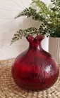 Beautiful Art Glass Pomegranate Bud Vase Ornament Home Decor 