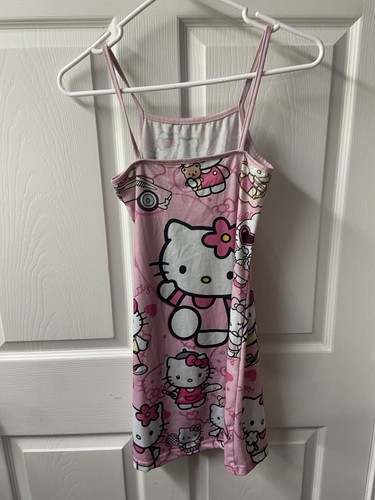 Hello Kitty Pajamas Girls Size 9 Pink Strappy Sleep Gown - Picture 2 of 6