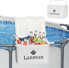 Pool Cooler, Insulated Cooler Hard Cooler Ice Crystal Box, Poolside Cooler US