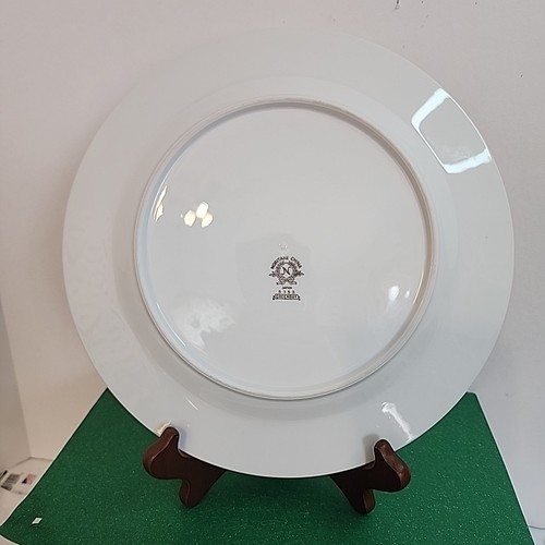Vtg Noritake China 10.5” Dinner Plate #5353 Greenbay MCM Retro Gold Green Leaf - Picture 6 of 6