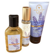 New BATH  BODY WORKS Aromatherapy Lavender Vanilla Travel Set Cream/Wash/Mist
