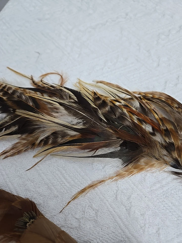 Tocado de plumas vintage años 20 diadema aleta/pieza de recreación lote de 2 Foto 3 de 4