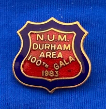 1983 NUM Durham Area 100th Gala Enamel Badge – National Union of Mineworkers