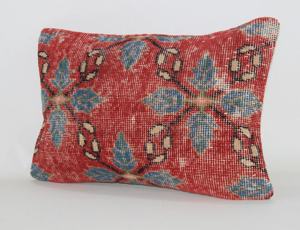 Funda de cojín para alfombra turca Kilim 16""x24"" nómada vintage Kelim Foto 3 de 4