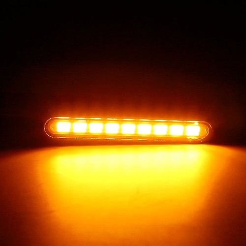 2X Motorcycle LED Turn Signals Blinker Light Indicator Amber Black Universal - Picture 8 of 9