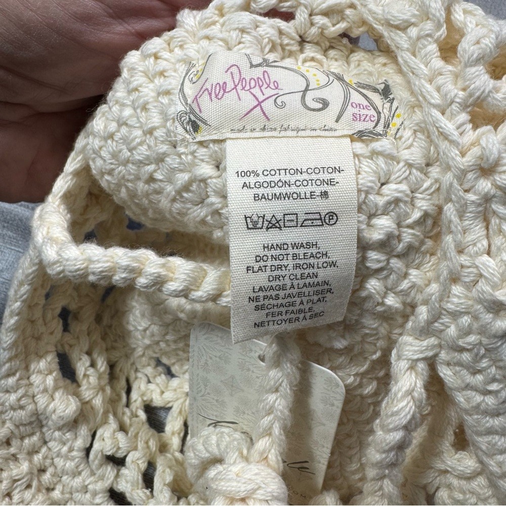 NWT New Free People Silvie Crochet Baseball Cap In Ivory | eBay display picture 1