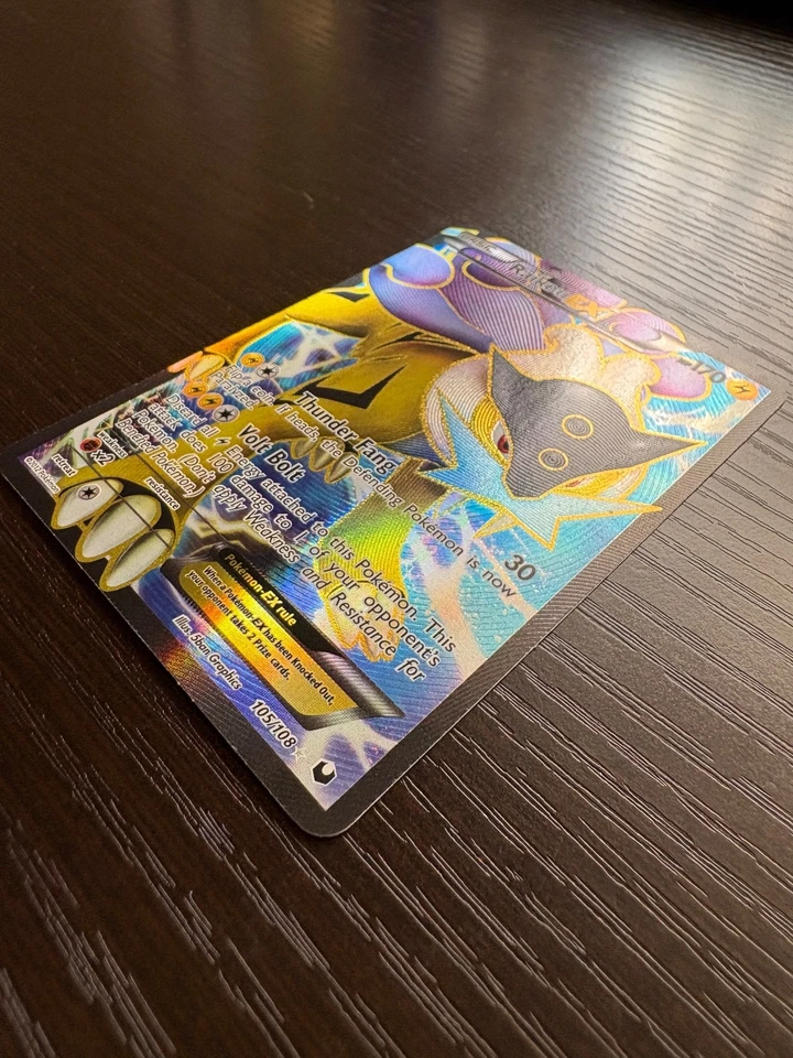 Pokemon TCG 2012 Raikou EX Full Art Ultra Rare card 105/108 Dark Explorers - Image 3 of 4