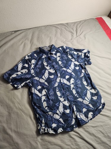 Camisa Hawaiana Tommy Bahama De Colección Para Hombre Talla Grande Azul Blanco Floral Tropical NUEVA - Imagen 2 de 8