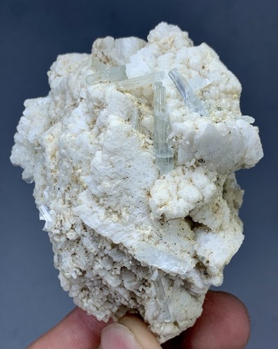 178 Gram Beautiful Natural Aquamarine Crystal Combine With Albite From Pakistan - Picture 8 of 10
