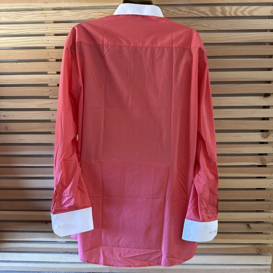 BERLIONI MENS ITALY DRESS SHIRT TWO-TONE LONG SLEEVE FRENCH CUFF 3 XL CL-1-19 - Image 4 of 4