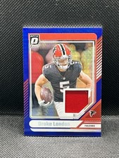 Drake London 2024 Donruss Optic Threads Blue Hyper Mem #DTB-DLN Atlanta Falcons