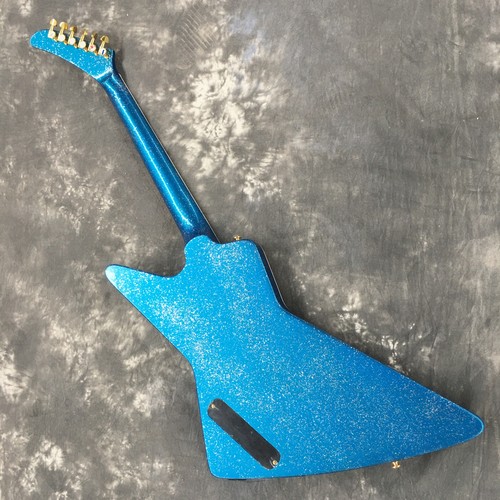 Chitarra elettrica Pelham Blue Metallic Explore 22 tasti corpo mogano spedizione gratuita - Foto 4 di 8