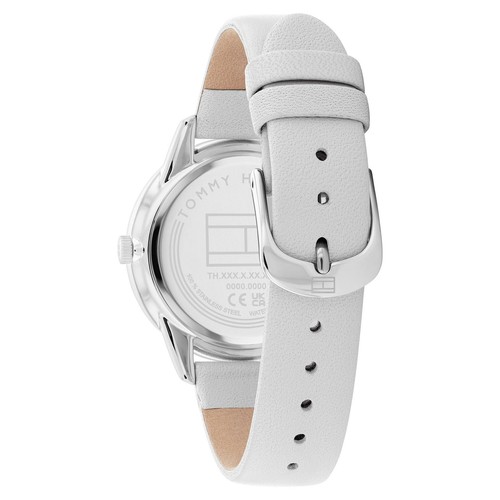 Tommy Hilfiger Light Grey Leather Silver Sunray Dial Women's Watch - Picture 14 of 20