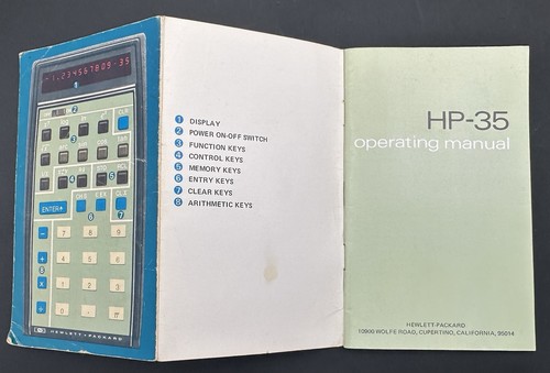 Calculadora de bolsillo electrónica portátil HP 35 negra Hewlett Packard probada de colección - Imagen 20 de 24