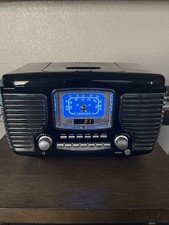 Crosley Corsair Clock Radio/CD Player with Bluetooth Black Model CR612D Works