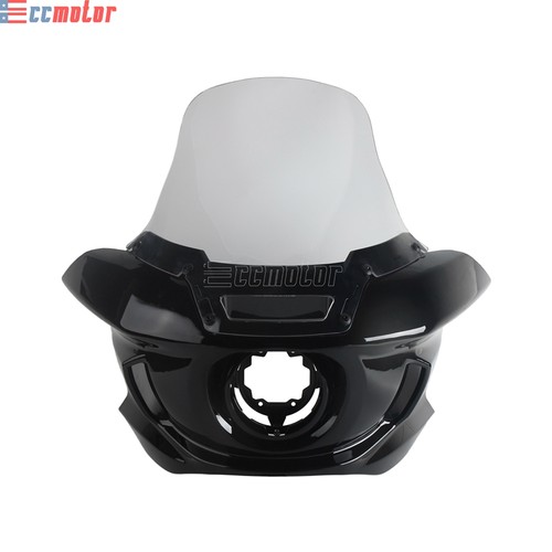 Front Headlight Fairing Windshield For Harley Softail Street Bob FXBB FXBBS FXLR - Picture 46 of 55