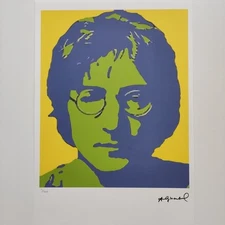 Andy Warhol Signed Lithograph - John Lennon - Certificate Leo Castelli