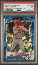2021 BOWMAN DRAFT CHROME SAPPHIRE EDITION #BDC132 JORDAN VIARS PSA 9