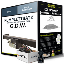 Für CITROEN Jumper Pritsche Typ 250 Anhängerkupplung starr +eSatz 7pol uni 11-24