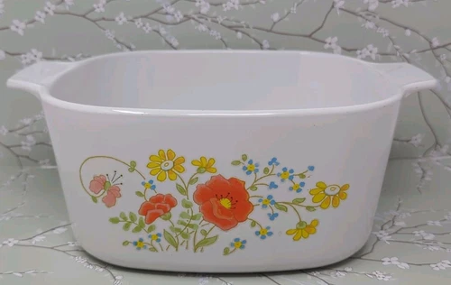 Vintage A-3-B Corning Ware Wildflower 3 Quart Casserole Dish No Lid