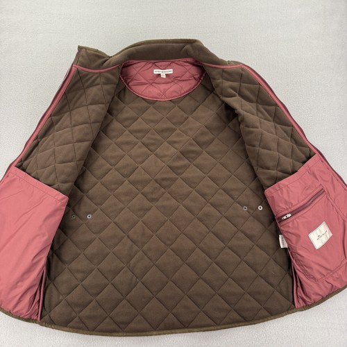 Peter Millar Vest Mens Large Red Quilted Full Zip Fleece Lined Outdoor Jacket - Picture 6 of 8