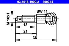 Entlüfter für die Bremse 03.3518-1900.2 ATE