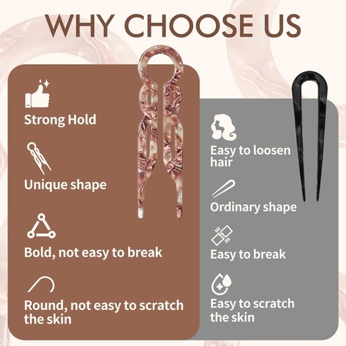 Prestigio Pinzas de Cabello Francesas, Nuevos Accesorios para Cabello, Elegantes Pinzas para Cabello para Mujer,... - Imagen 5 de 5