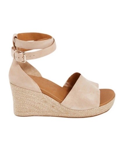 FRANKIE4 6 Women’s Nadia Wedge Heel Suede Leather Ankle Strap Warmsand RRP $220 - Picture 11 of 13