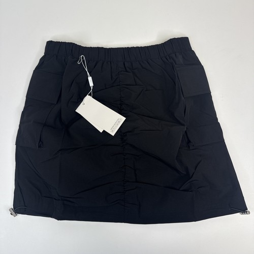 New Fashion Women’s Mini Cargo Skirt Detail Utility Style Pockets Black Size M - Picture 2 of 9