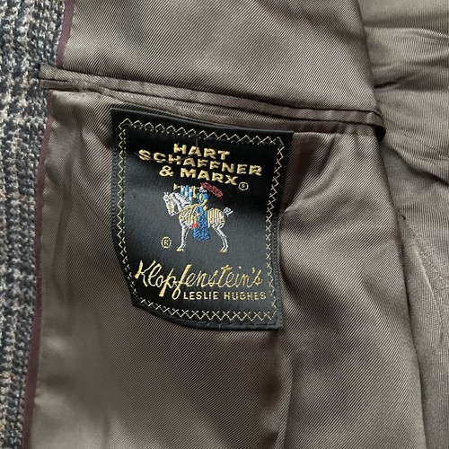 Blazer cappotto sportivo lana a quadri oliva Hart Schaffner Marx vintage 38/40 - Foto 9 di 11