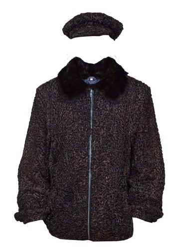 Chaqueta de piel de cordero persa para hombre abrigo cuello de piel de visón todas las tallas gris marrón rojo verde - Imagen 47 de 77