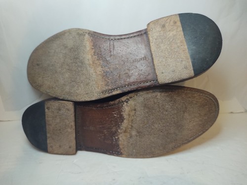 Vtg Stafford Size 12 W Brown Pebble Leather Longwing Oxford Men's Shoes USA - Picture 6 of 9