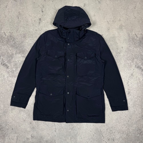 Paul & Shark Multi-Pocket Tech Navy Nylon Hooded Jacket Mens Size L - Picture 2 of 18