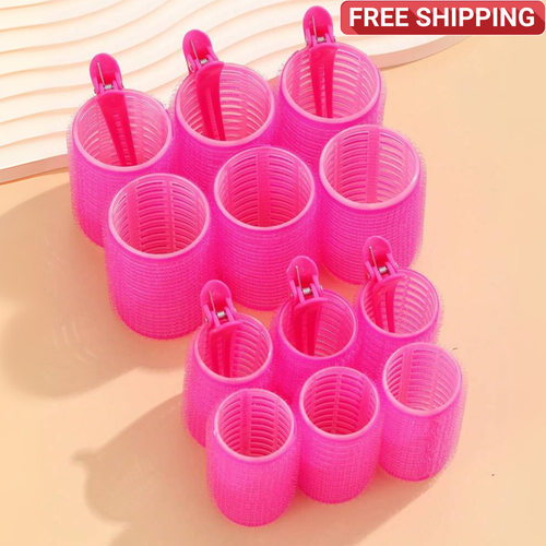 12x große Haarroller mit 6x Clips selbstgreifender Lockenstab für Haarvolumen - Bild 26 von 26