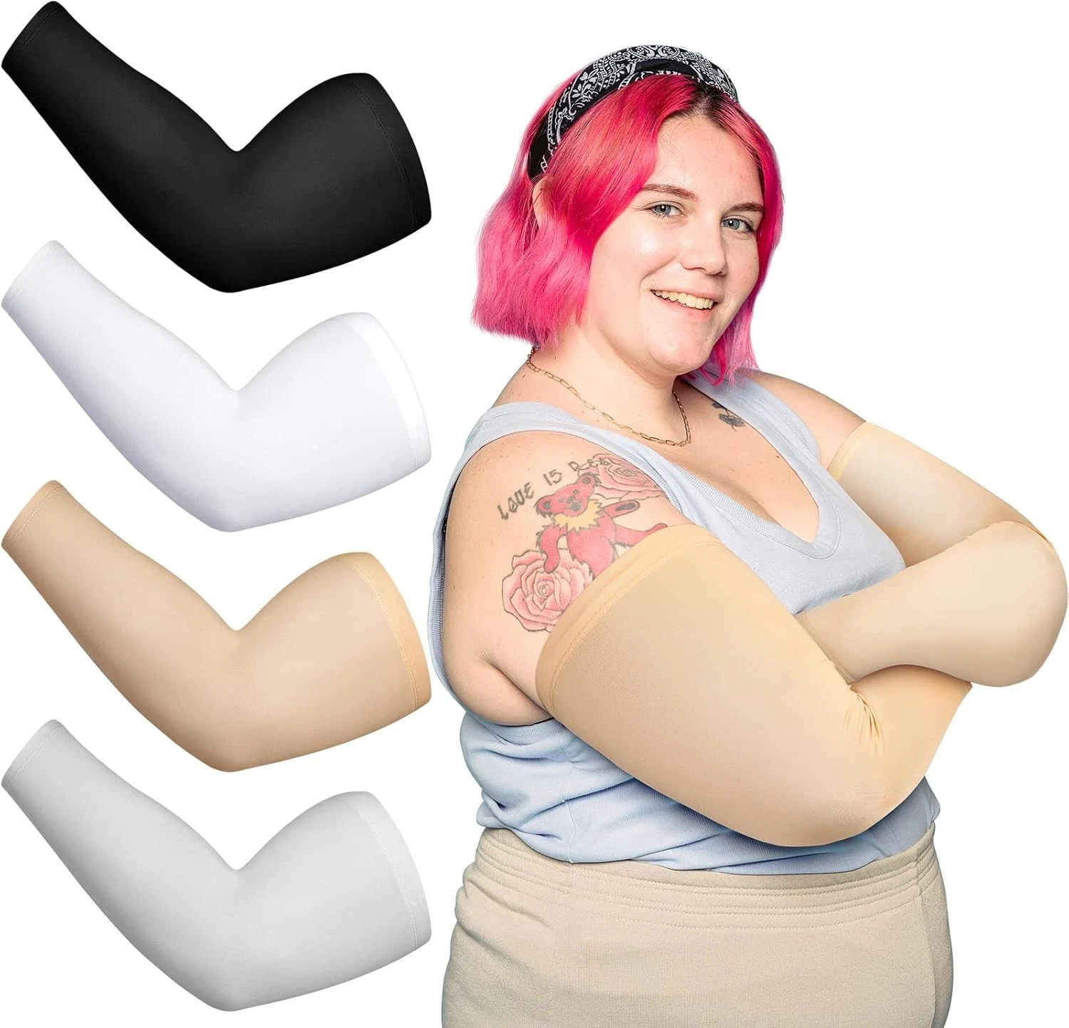 4 Pairs Plus Size Arm Sleeves Women Men UV Sun Protection CoolingSilk Arm Wrap
Opens in a new window