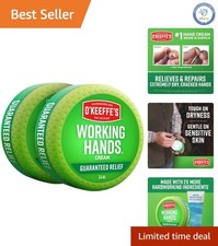 O'Keeffe's Concentrated Hand Cream - Unscented 2 Pack for Cracked Skin Repair