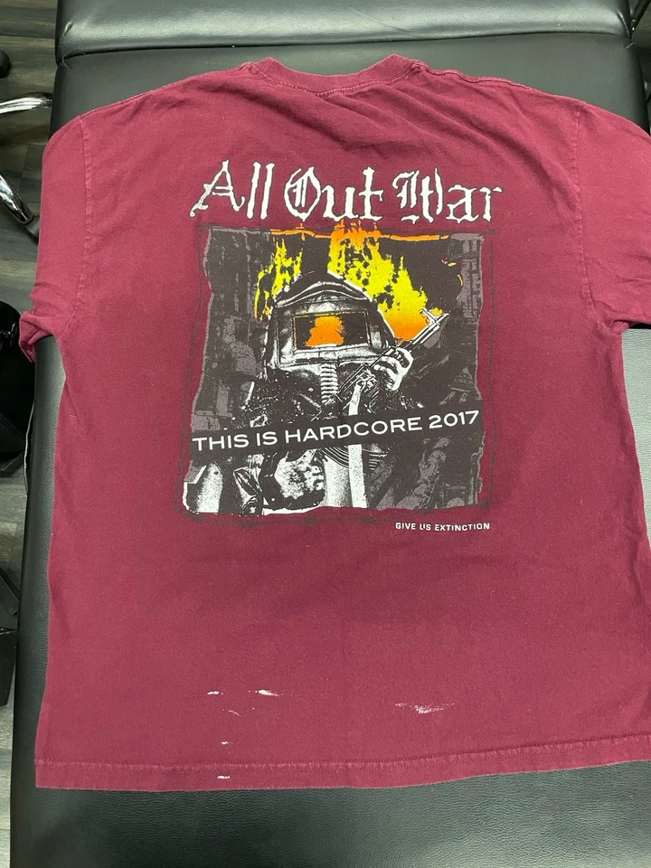 All Out War TIHC 2017 XL Alstyle Hardcore Give Us Extinction - Image 3 of 4