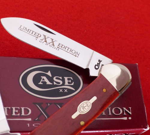 Case XX USA 3-5/8" 62131 SS Red Bone 1/2500 LTD 1999 canoe knife MIB - Picture 2 of 5