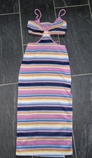 SHEIN Ladies S Size 8 Striped Pink & Blue Summer Midi Dress