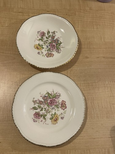 Vtg 40s WWII Era Cunningham Picket Homer Laughlin Set of 4 Bread Butter Plates - Picture 6 of 24
