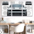3pcs  Classic American Dodge Charger Car  Wall Art Canvas  Unframed/Framed