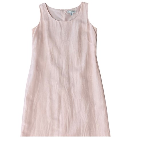 COLDWATER CREEK Linen Blend Midi Maxi Shift Dress Size 10 Medium Pink - Picture 2 of 6