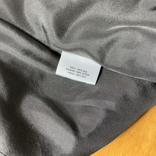 Eileen Fisher Brown Sark Silver Gray Silk Tussah Bartack Jacket PM - Picture 8 of 8
