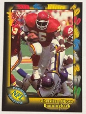1991 Wild Card #5 Christian Okoye Kansas City Chiefs