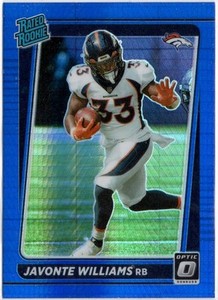 2021 Panini Donruss Optic Rated Rookie Blue Hyper Prizm Javonte Williams #215